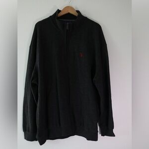 U.S. Polo Assn. Men's Charcoal Zip-Up Sweater